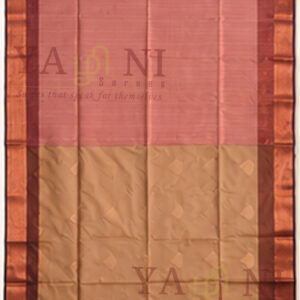 Coffee Brown Soft Silk Saree with Copper Zari Border